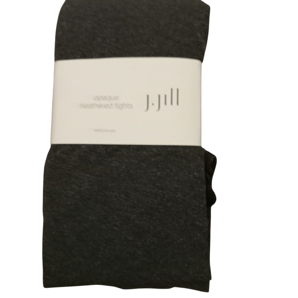 J. Jill Womens Opaque Heathered Tights Dark Charcoal Heather Gray Size M/L New